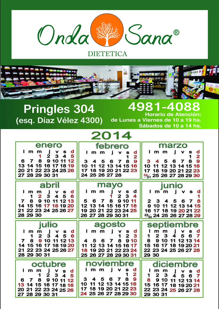 500 CALENDARIOS DE BOLSILLO, MEDIDAD 9 X 5
